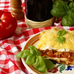 Lasagna with celery