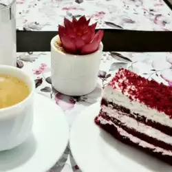 Red Velvet Cake with Eggs