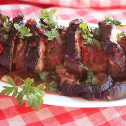 Kebab with eggplants