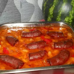Oven-Baked Beans with Sausages