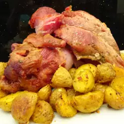 Oven-Baked Knuckle with Potatoes
