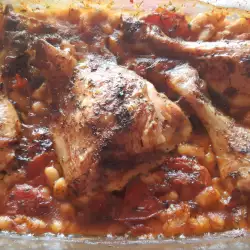 Roasted Chicken Legs with Beans