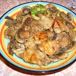 Slightly Spicy Pork with Mushrooms