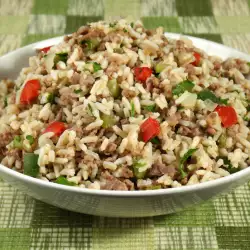 Minced Meat and Rice with Celery