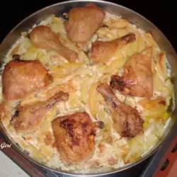 Chicken Drumsticks with Potatoes and Mayonnaise