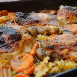 Roasted Chicken Legs with Peppers