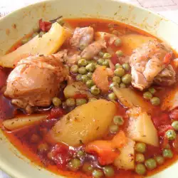 Chicken Stew with Peas and Potatoes