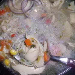 Chicken Noodle Soup with Garlic
