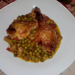 Chicken Drumsticks with Peas