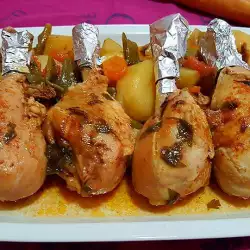 Chicken Legs with Potatoes and Green Beans