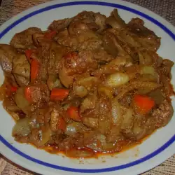 Chicken Livers and Onions with Peppers
