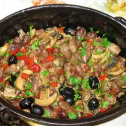 Steamed Mushrooms with Peppers