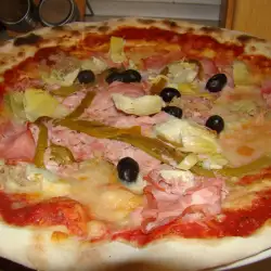 Ham Pizza with Olives
