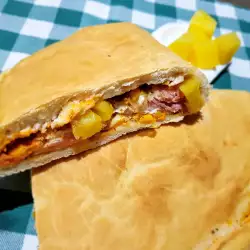 Calzone with Ham and Pineapple