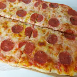 Cheese Pizza with Salami