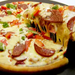 Cheese Pizza with Sausages