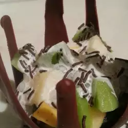 Fruit Salad with chocolate