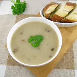 Creamy Mushroom Soup with Broth