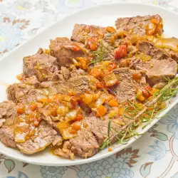 Steaks with peppers