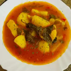 Stew with tomato paste