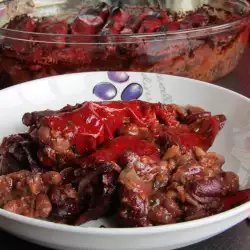 Vegan Dried Stuffed Peppers with Beans and Walnuts