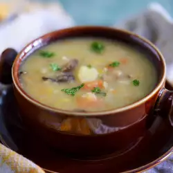 Vegetable Soup with mushrooms
