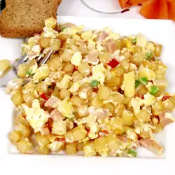 Potato Salad with Eggs and Sausages