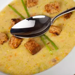 Potato Cream Soup with Croutons