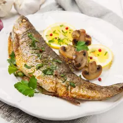 Baked Fish with mushrooms