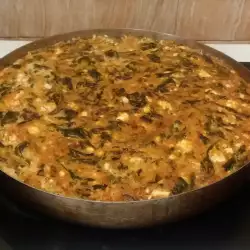 Dock with Eggs and Feta Cheese in the Oven