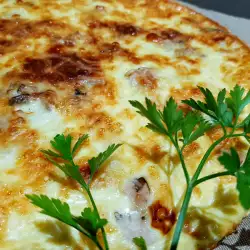 Quiche with mushrooms