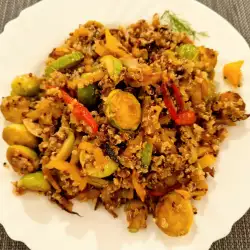 Quinoa with Brussels Sprouts and Peppers