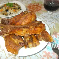 Ribs with red wine