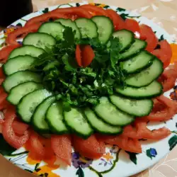 Vegan salad with Cucumbers