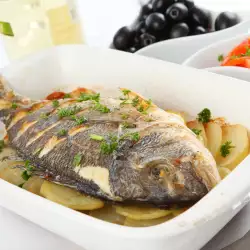 Baked Fish with celery