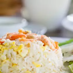 Shrimp with Rice and Fish
