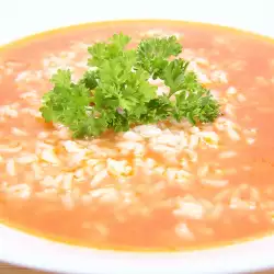 Rice Soup with parsley