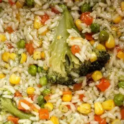 Risotto with vegetable broth
