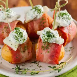 Oven-Baked Potatoes with Ham