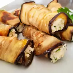 Roasted Eggplant Rolls with Cheese