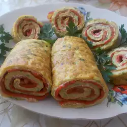 Zucchini Roll with Peppers