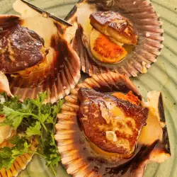 Coquilles Saint-Jacques in a Shell with Foie Gras