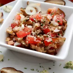 Mushroom Salad with Onions