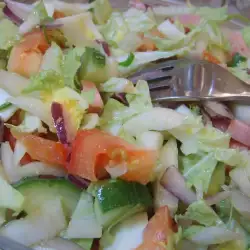 Meat Salad with Cucumbers