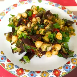 Roasted Eggplant and Chickpea Salad