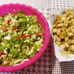 Healthy Salad with Croutons