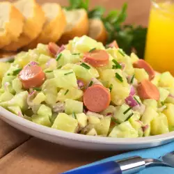 Potato Salad with sausages