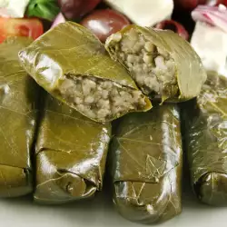 Lean recipes with vine leaves