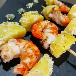Shrimp and Potato Skewers