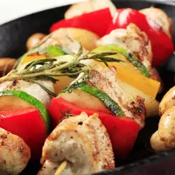 Oven-Baked Skewers with Olive Oil